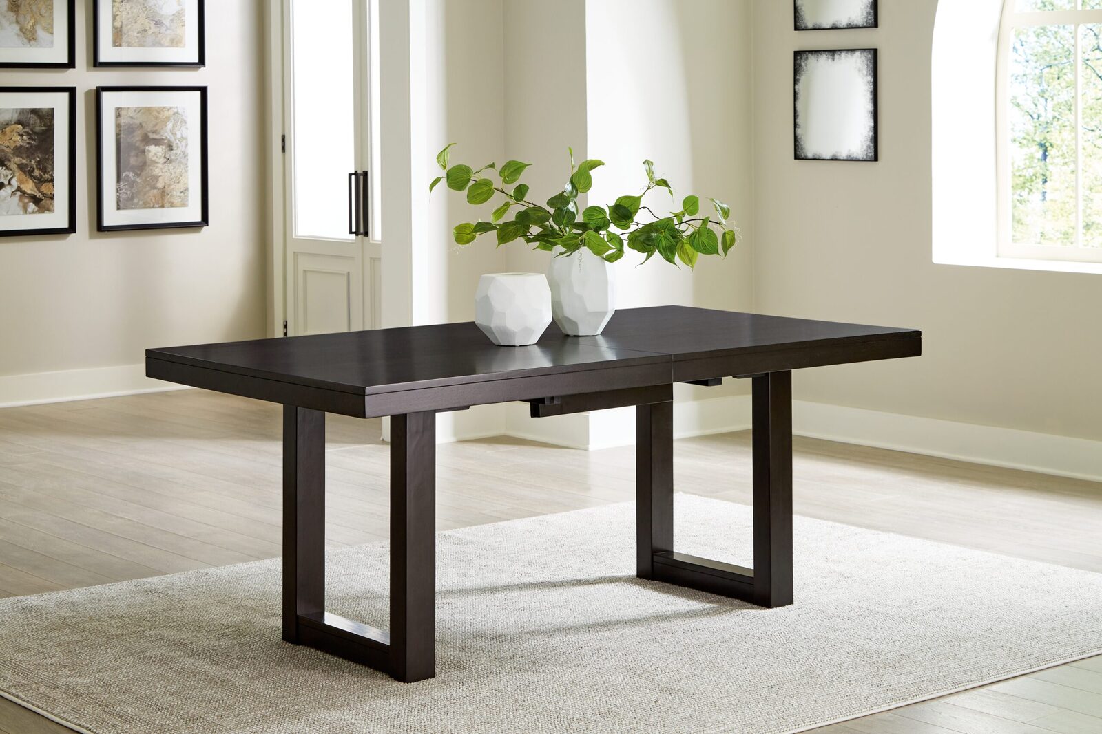 Neymorton - Rectangular Dining Room Butterfly Extension Table - Dark Grayish Brown - Image 6