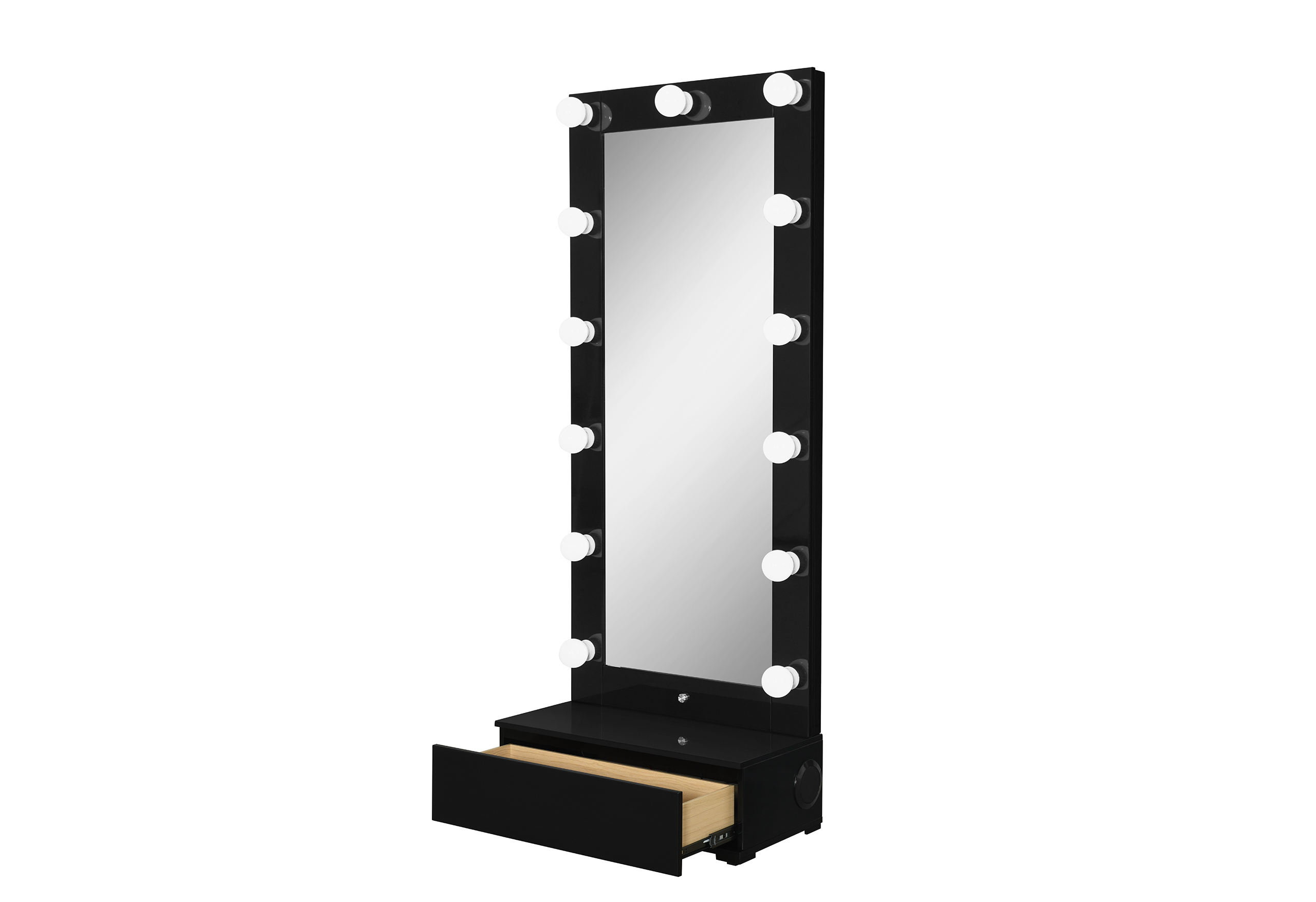 Ella - Narrow Tall Mirror With Drawer And Speakers - Image 7