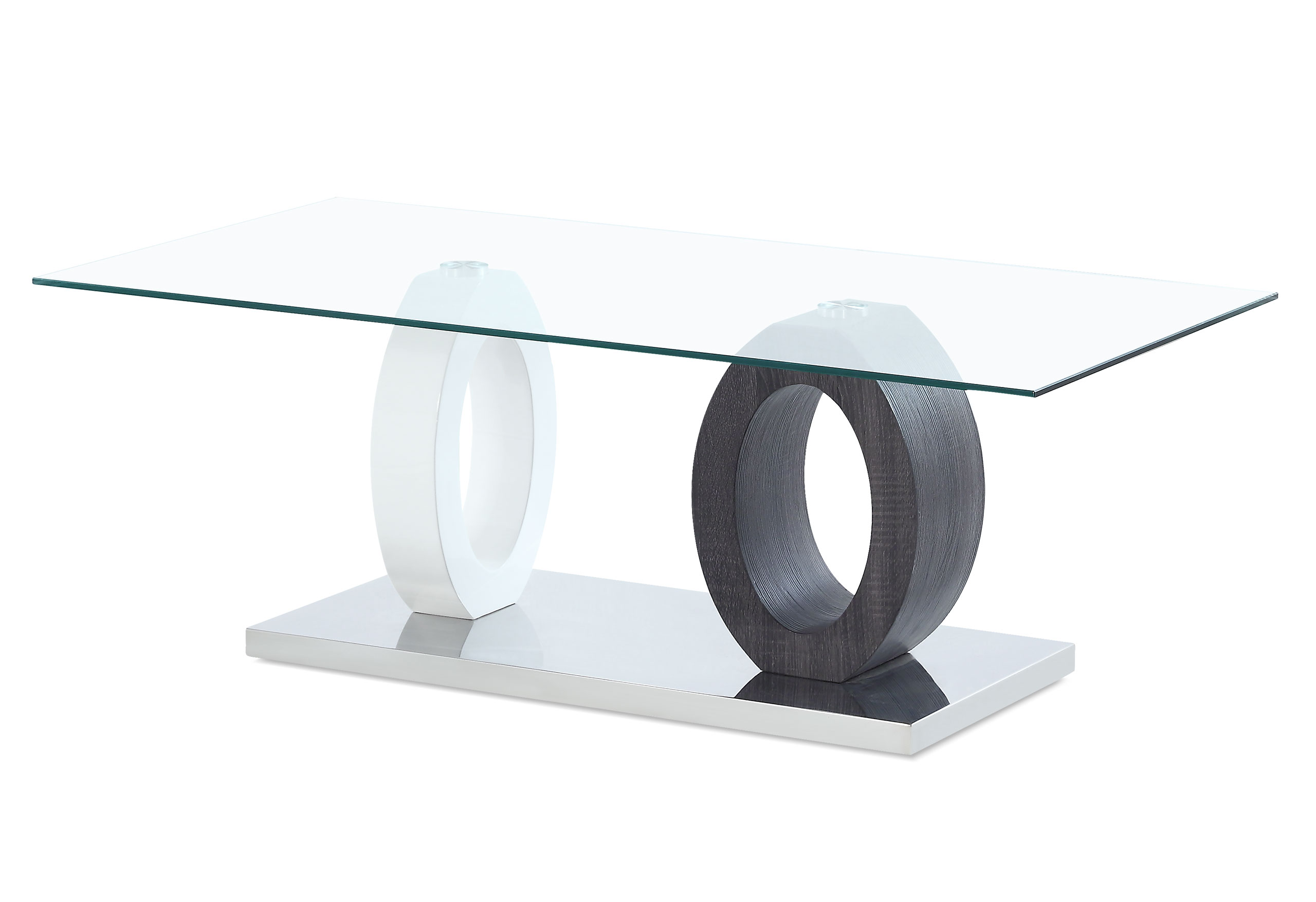 T1628 - Coffee Table Base - Silver / Black