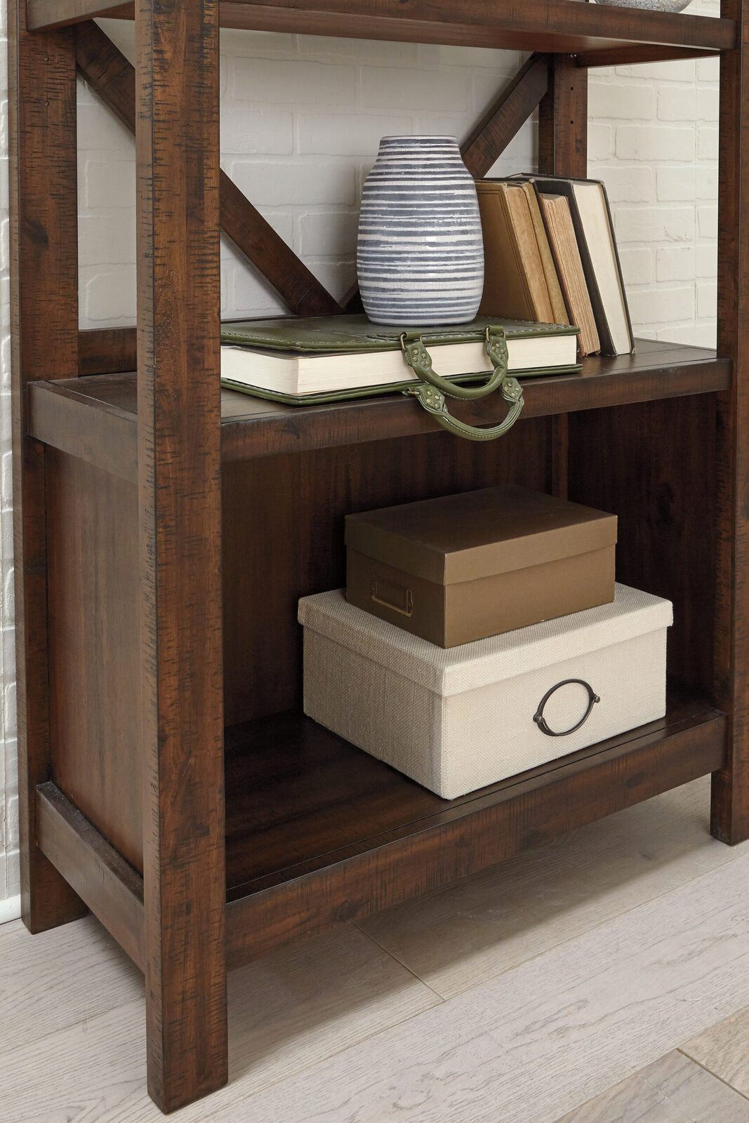 Baldridge - Large Bookcase - Rustic Brown - Image 3