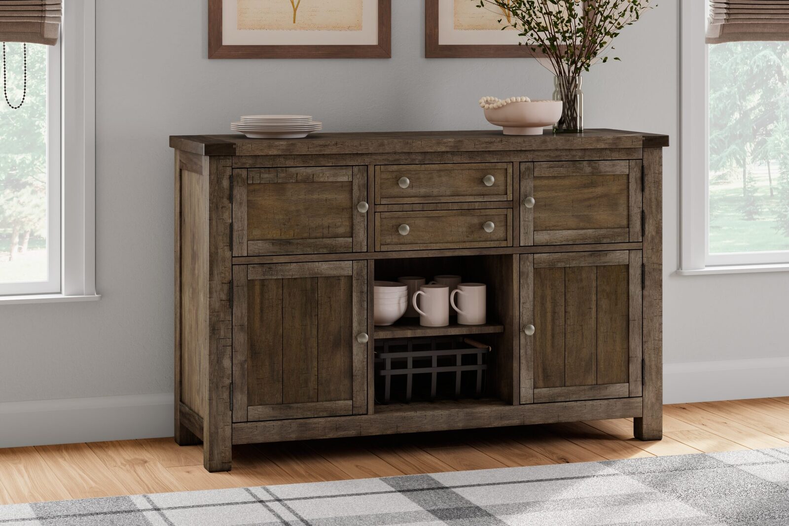 Moriville - Dining Room Server - Grayish Brown - Image 2