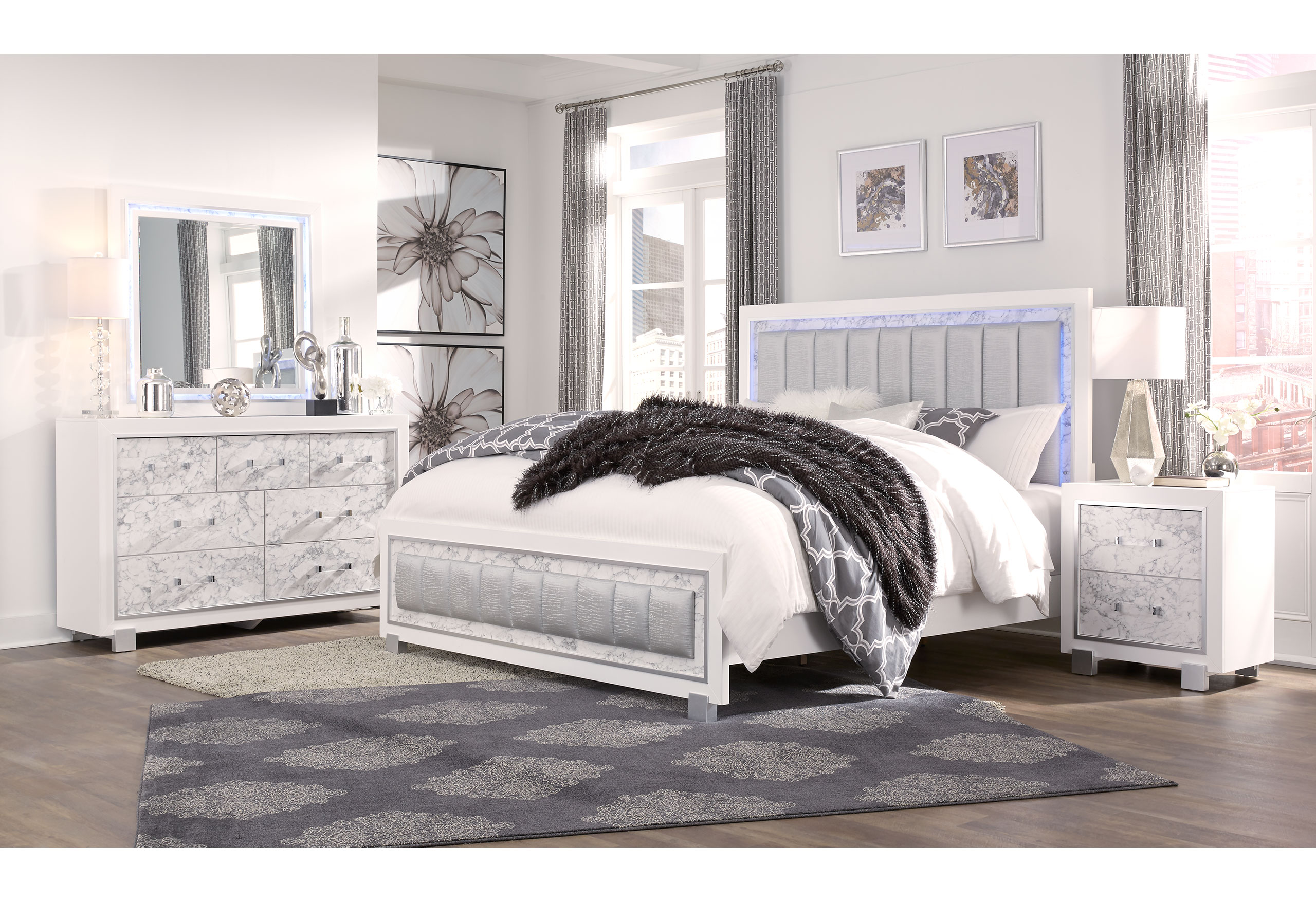Santorini - Bed Footboard & Slats - White - Image 3