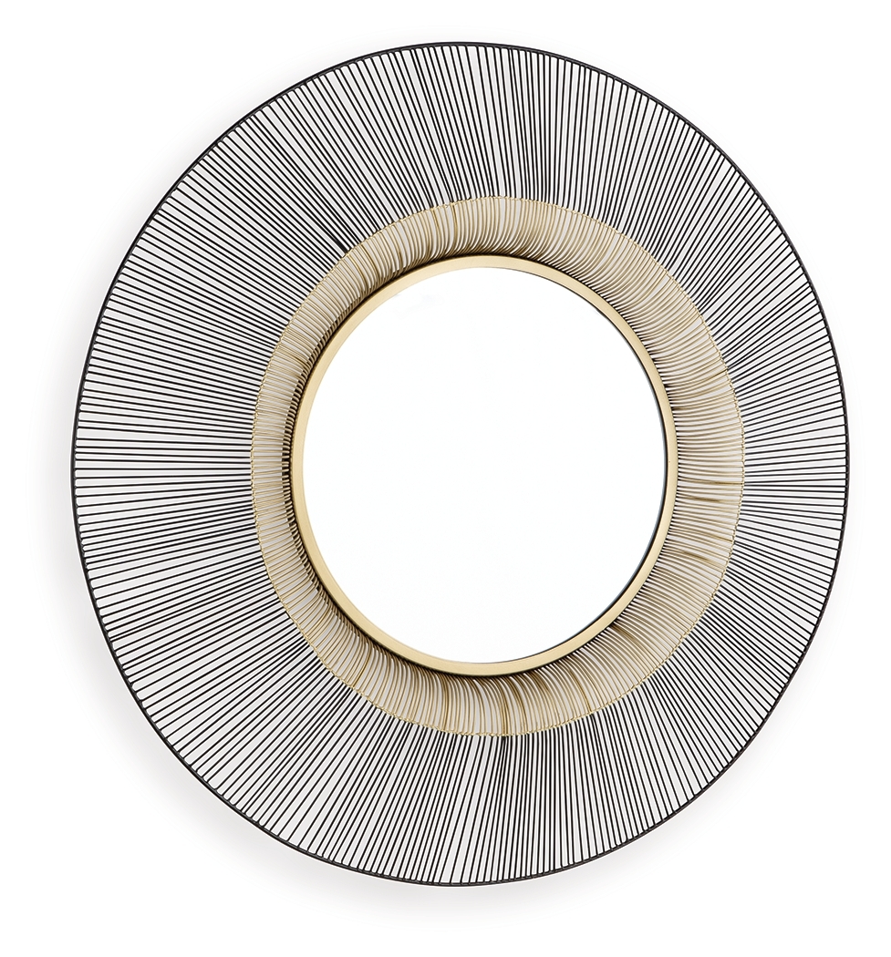 Dallmen - Accent Mirror - Black / Gold Finish - Image 3
