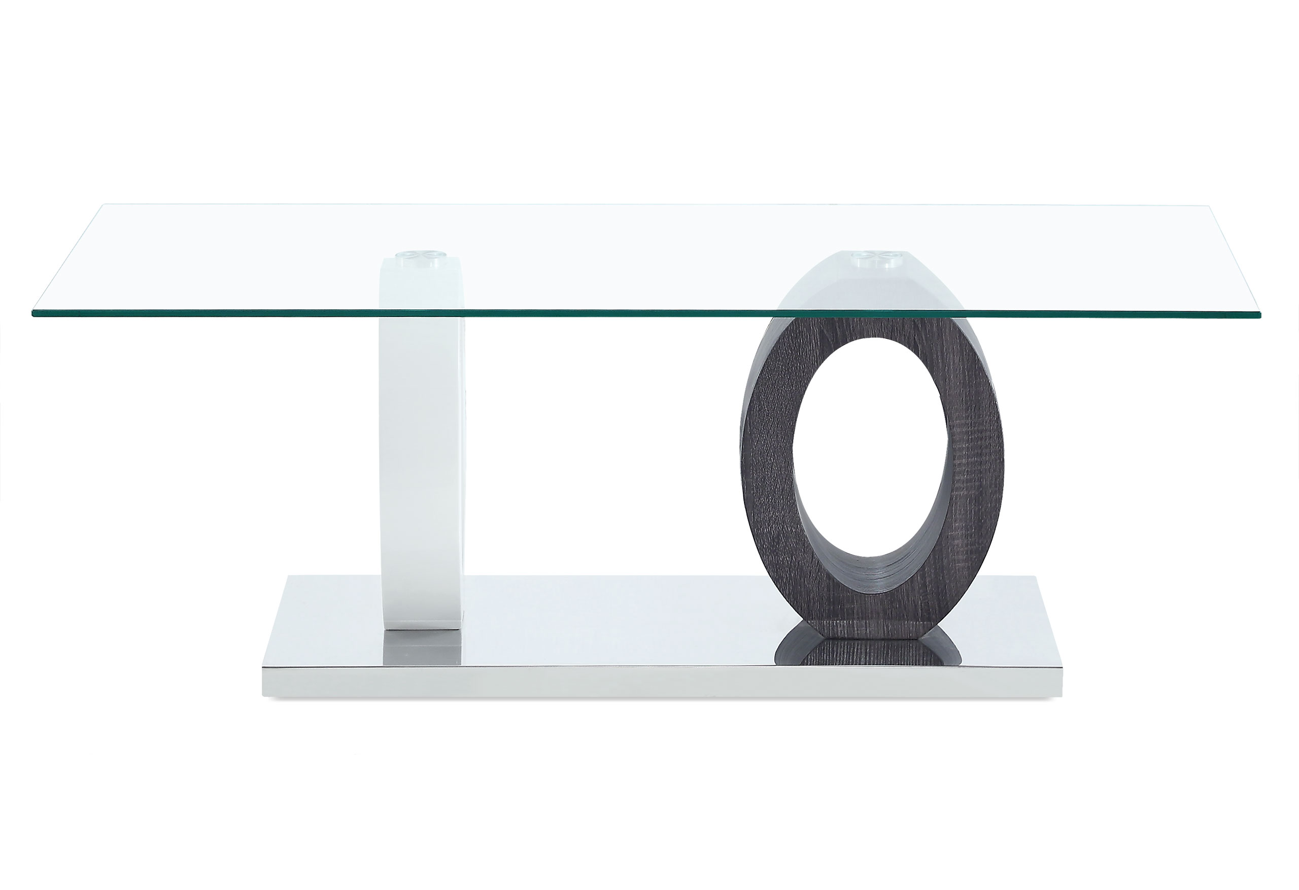 T1628 - Coffee Table Base - Silver / Black - Image 2