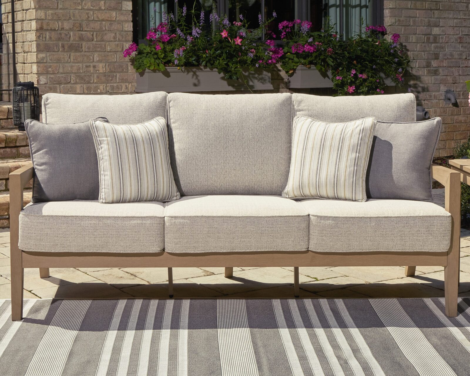 Hallow Creek - Sofa With Cushion - Driftwood - Image 2