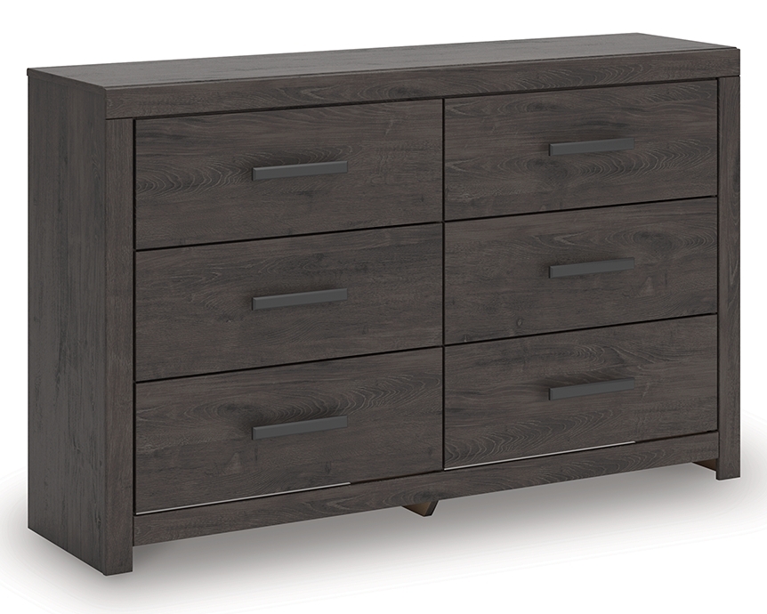 Prendonea - Six Drawer Dresser - Charcoal - Image 3
