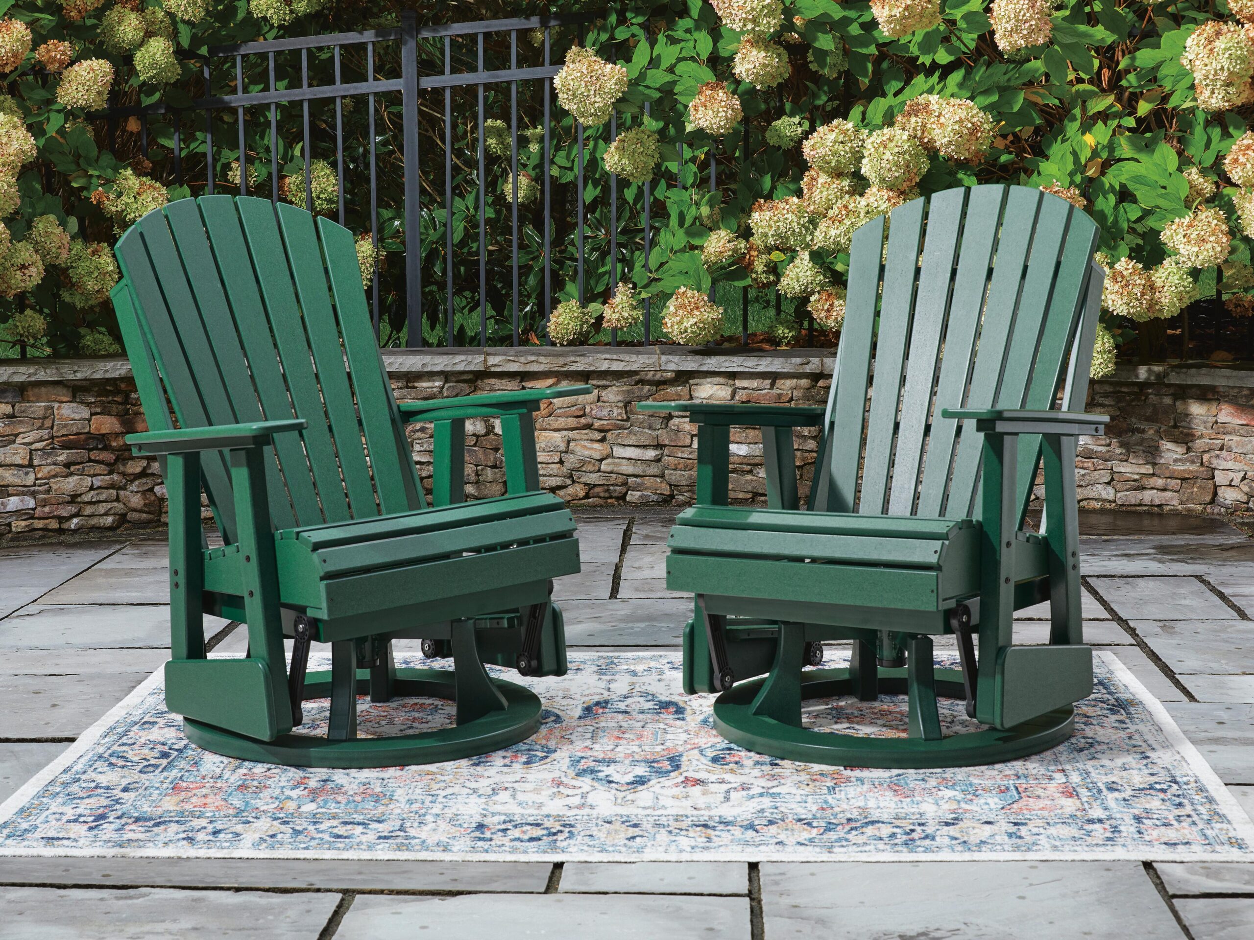 Shell Beach - Swivel Glider Chair - Green - Image 2