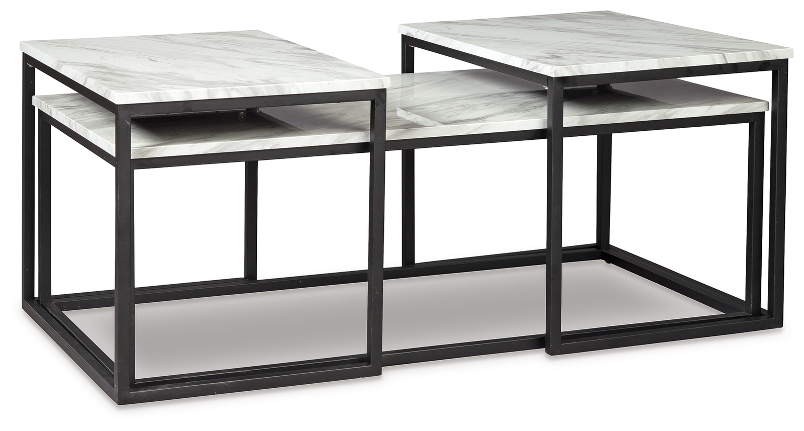 Donnesta - Occasional Table Set (Set of 3) - Gray / Black - Image 2