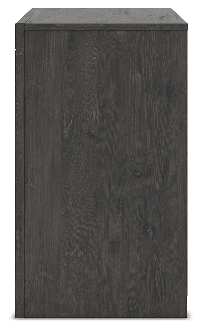 Fraluna - Two Drawer Night Stand - Charcoal - Image 7
