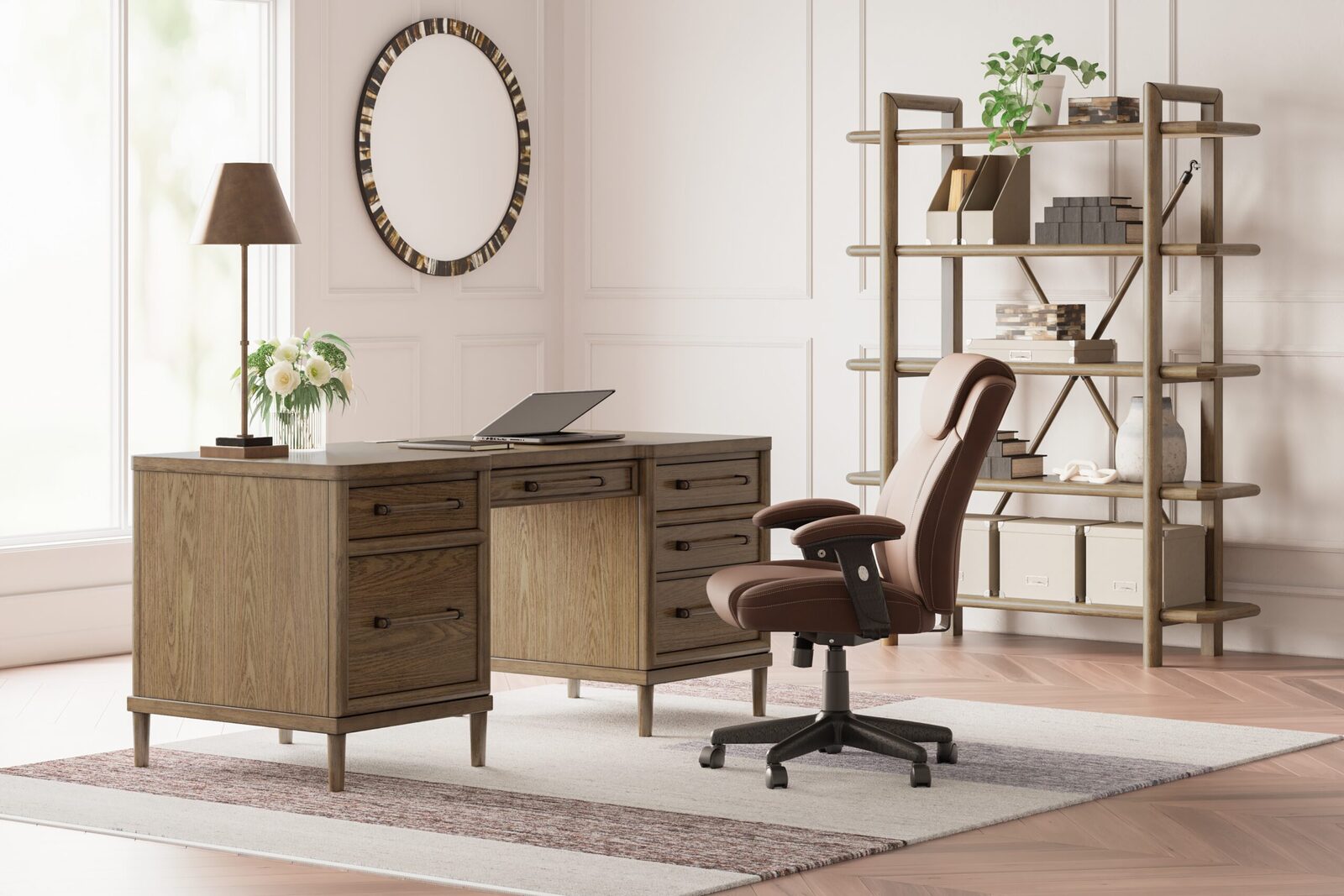 Roanhowe - Home Office Desk - Brown - Image 11