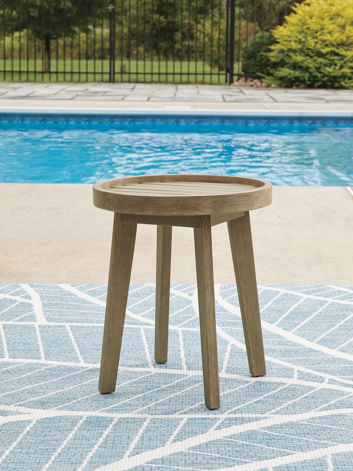 Marina Sun - Round End Table - Beige - Image 2