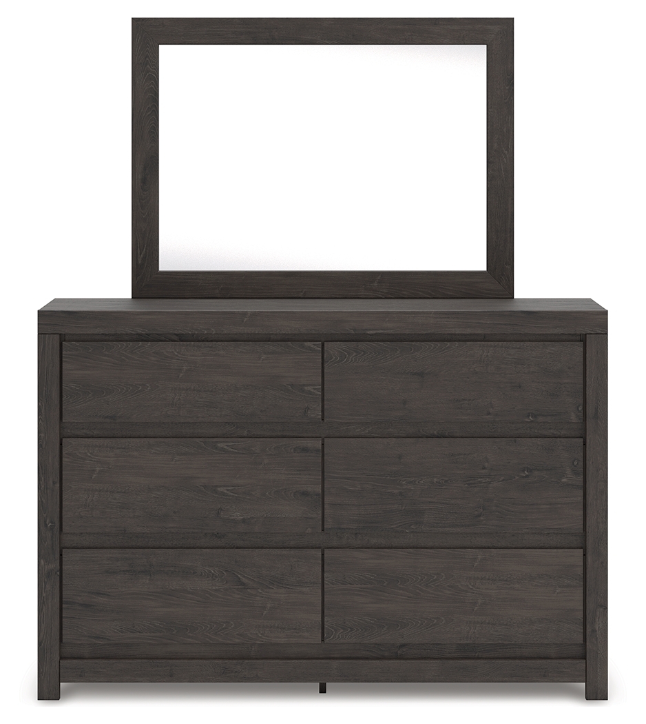 Fraluna - Dresser And Mirror - Charcoal - Image 4