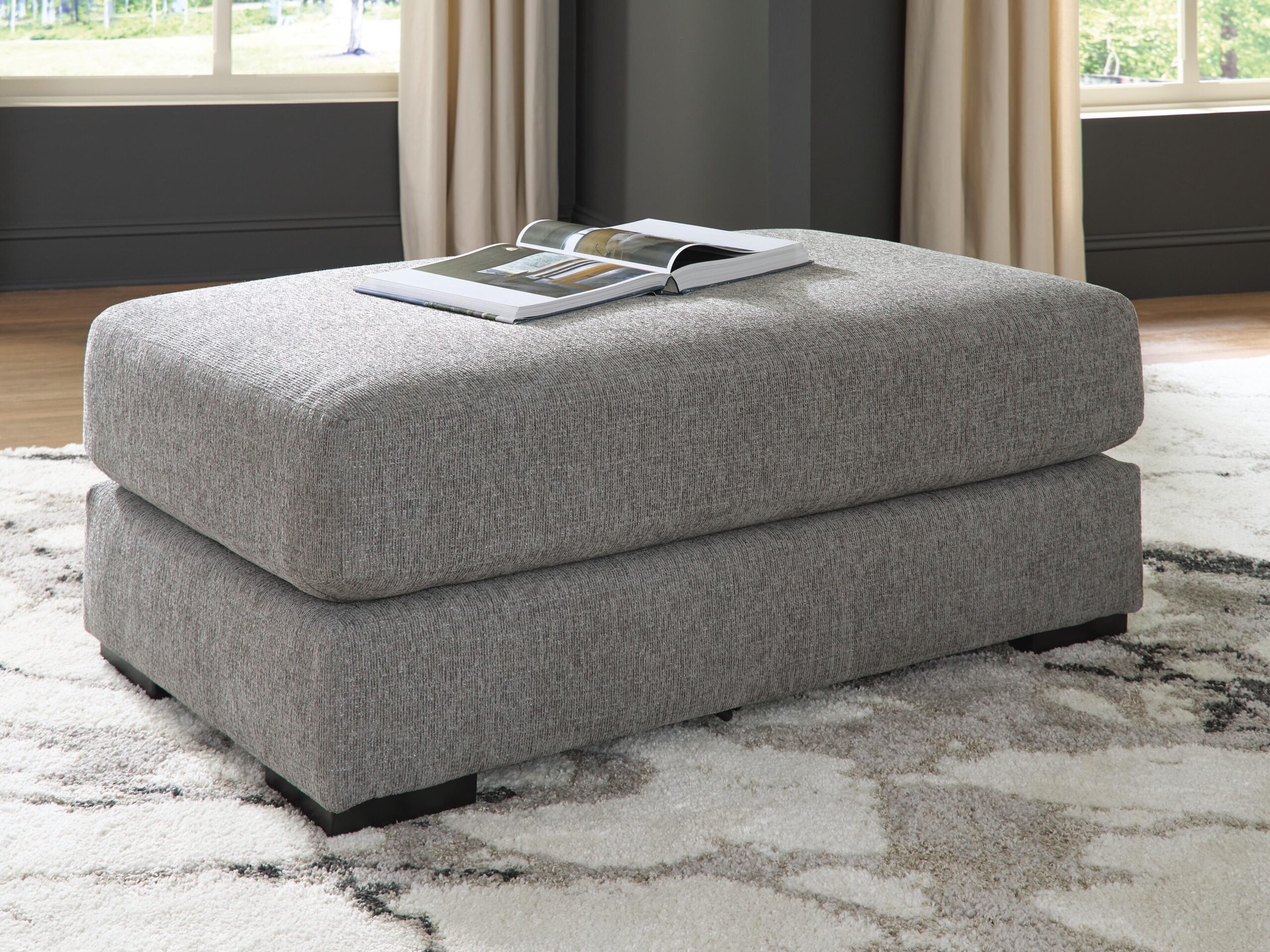 Creston Heights - Oversized Accent Ottoman - Smolder - Image 2