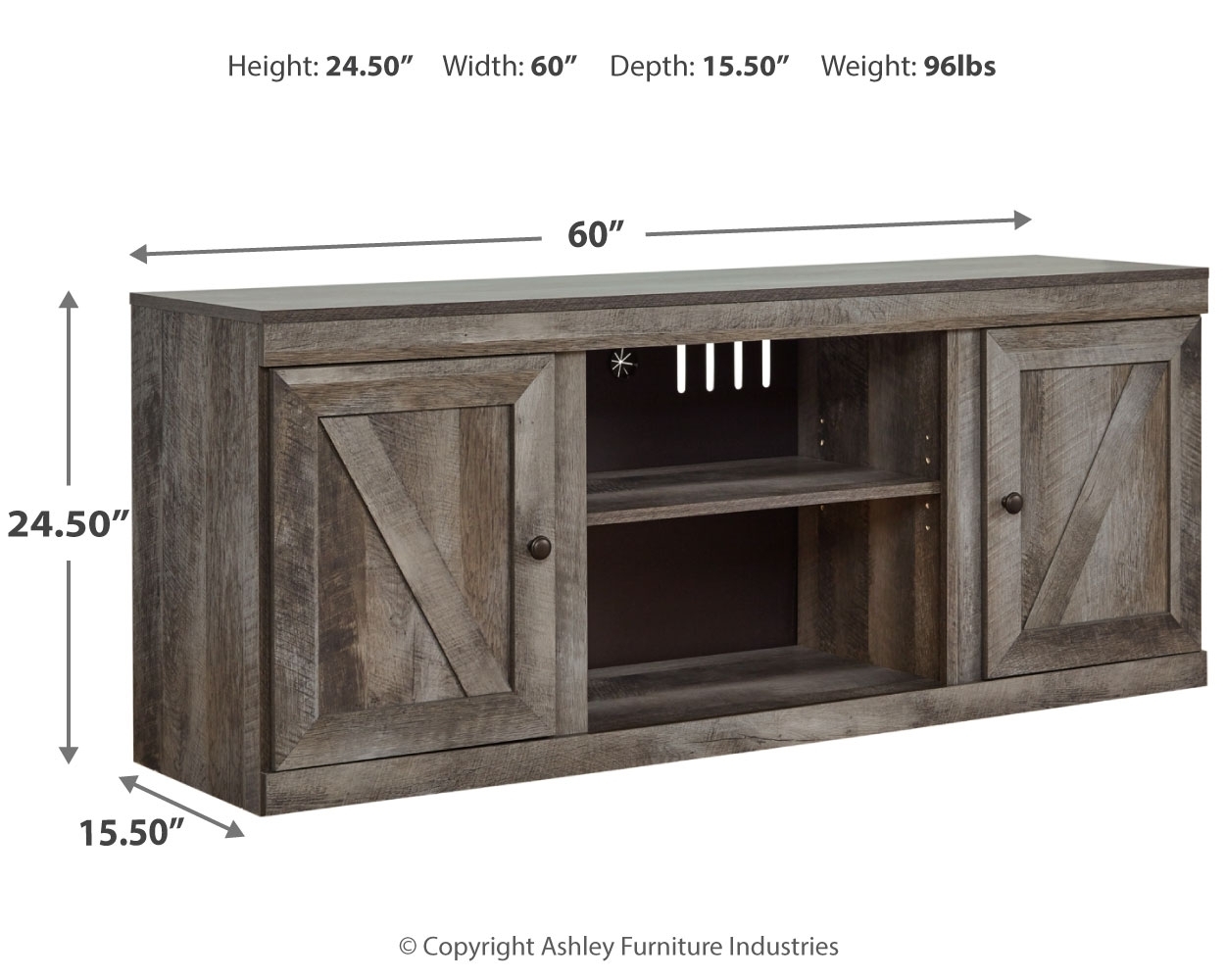 Wynnlow - TV Stand With Fireplace Option - Image 9