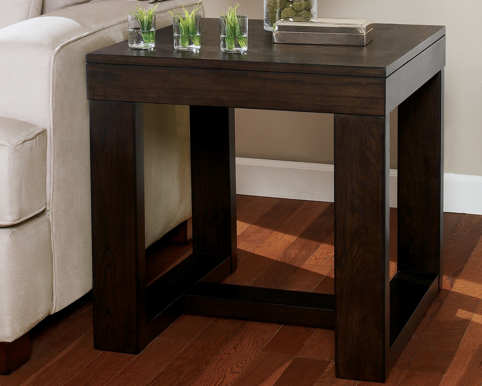 Watson - Square End Table - Dark Brown - Image 2