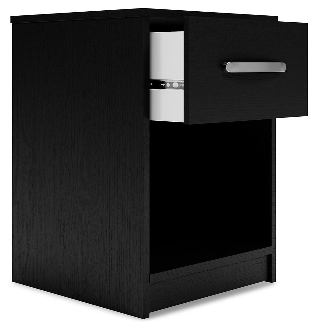 Finch - One Drawer Night Stand - 23" Height - Black - Image 3