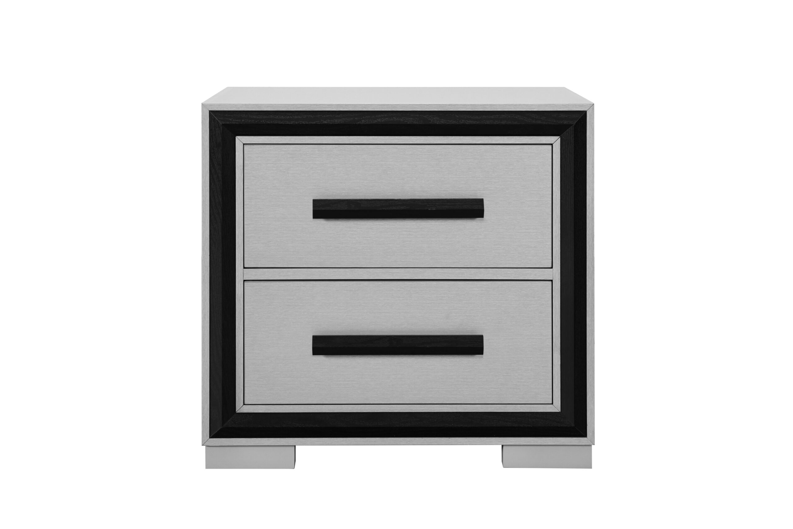 Amelia - 4 Piece Bedroom Set (Bed With LED, Dresser, Mirror And Nightstand) - Black / Gray - Image 8