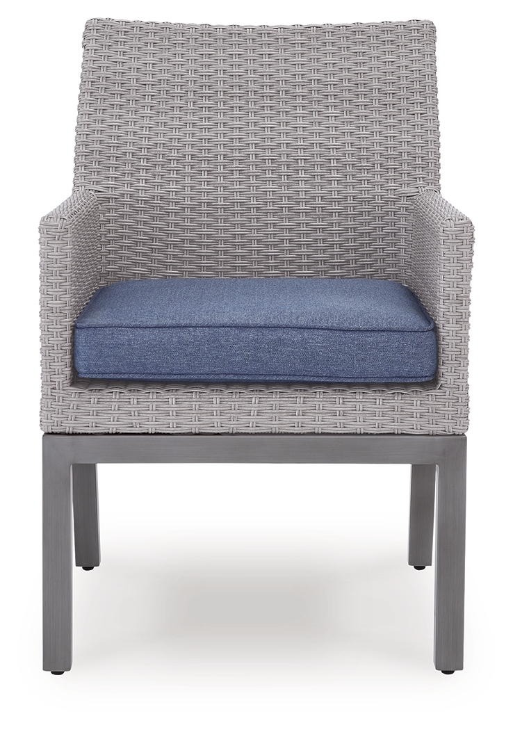Half Moon Beach - Arm Chair With Cushion (Set of 2) - Blue / Gray - Image 4
