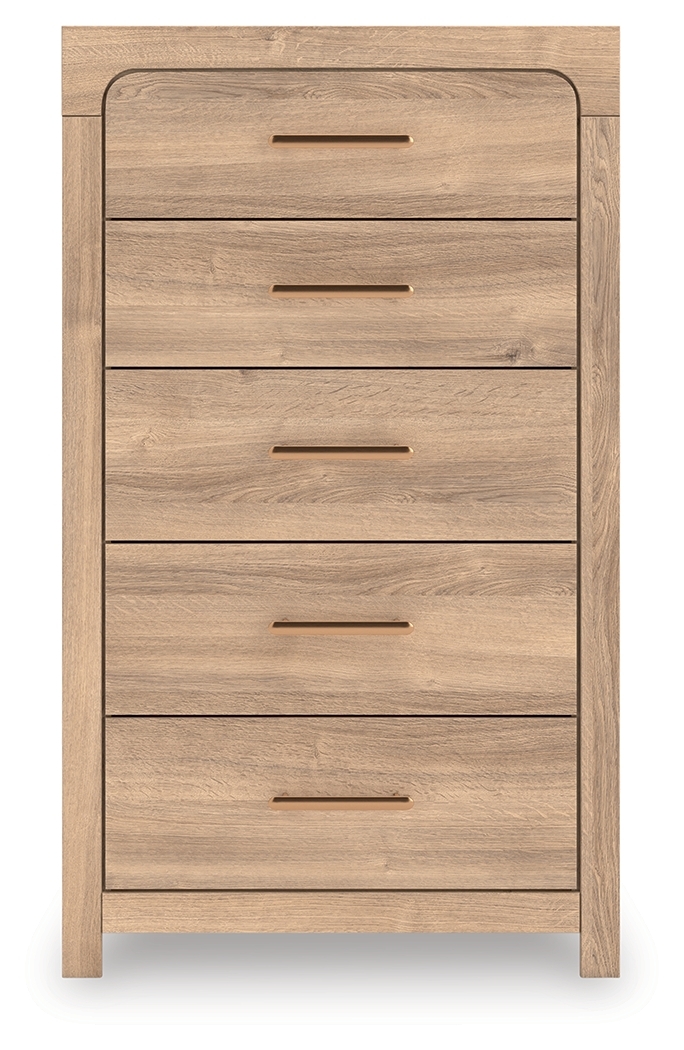 Kinlanni - Five Drawer Chest - Tan - Image 5
