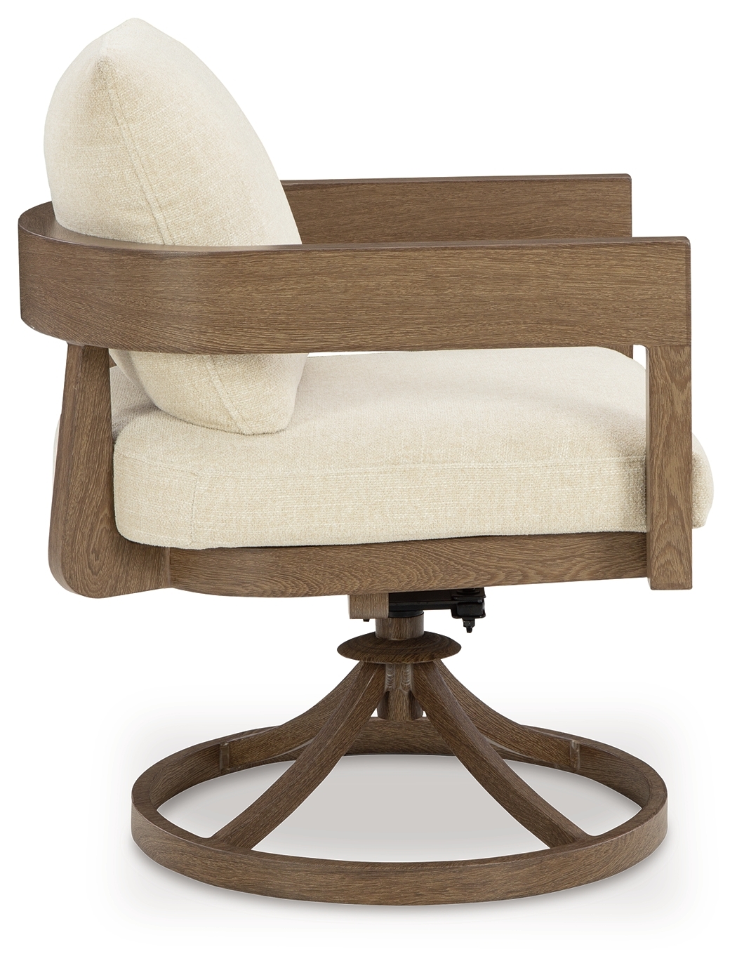Serene Bay - Swivel Chair With Cushion (Set of 2) - Dark Brown / White - Image 5