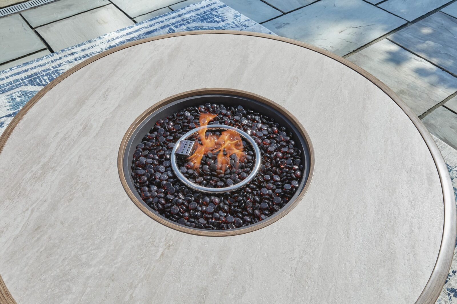 Rainier Ranch - Round Fire Pit Table - Beige - Image 6