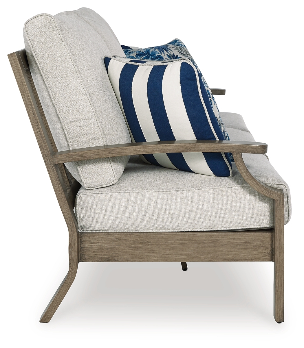 Rainier Ranch - Sofa With Cushion - Brown / Beige - Image 4