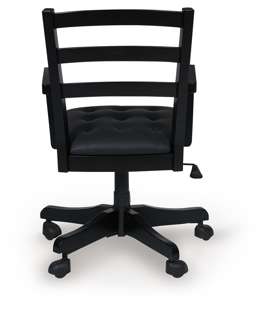 Wildenauer - Home Office Swivel Desk Chair - Brown / Black - Image 5
