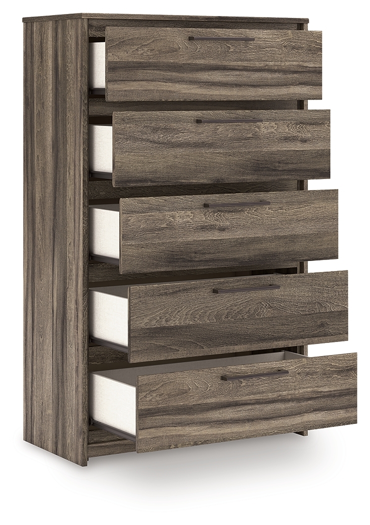 Elbrim - Five Drawer Chest - Brown - Image 4
