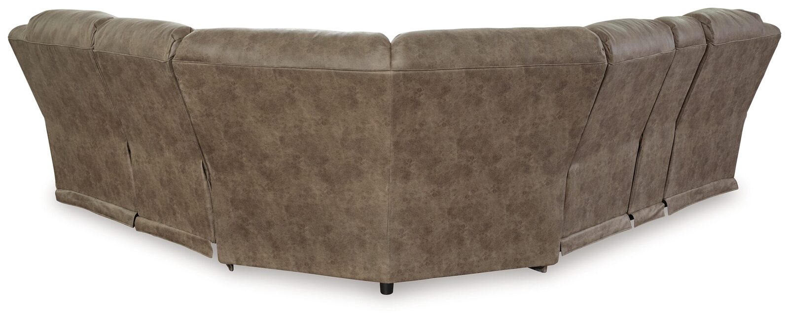 Ravenel - 3-Piece Power Reclining Sectional With Laf Power Reclining Loveseat With Console - Faux Leather - Fossil - Image 3