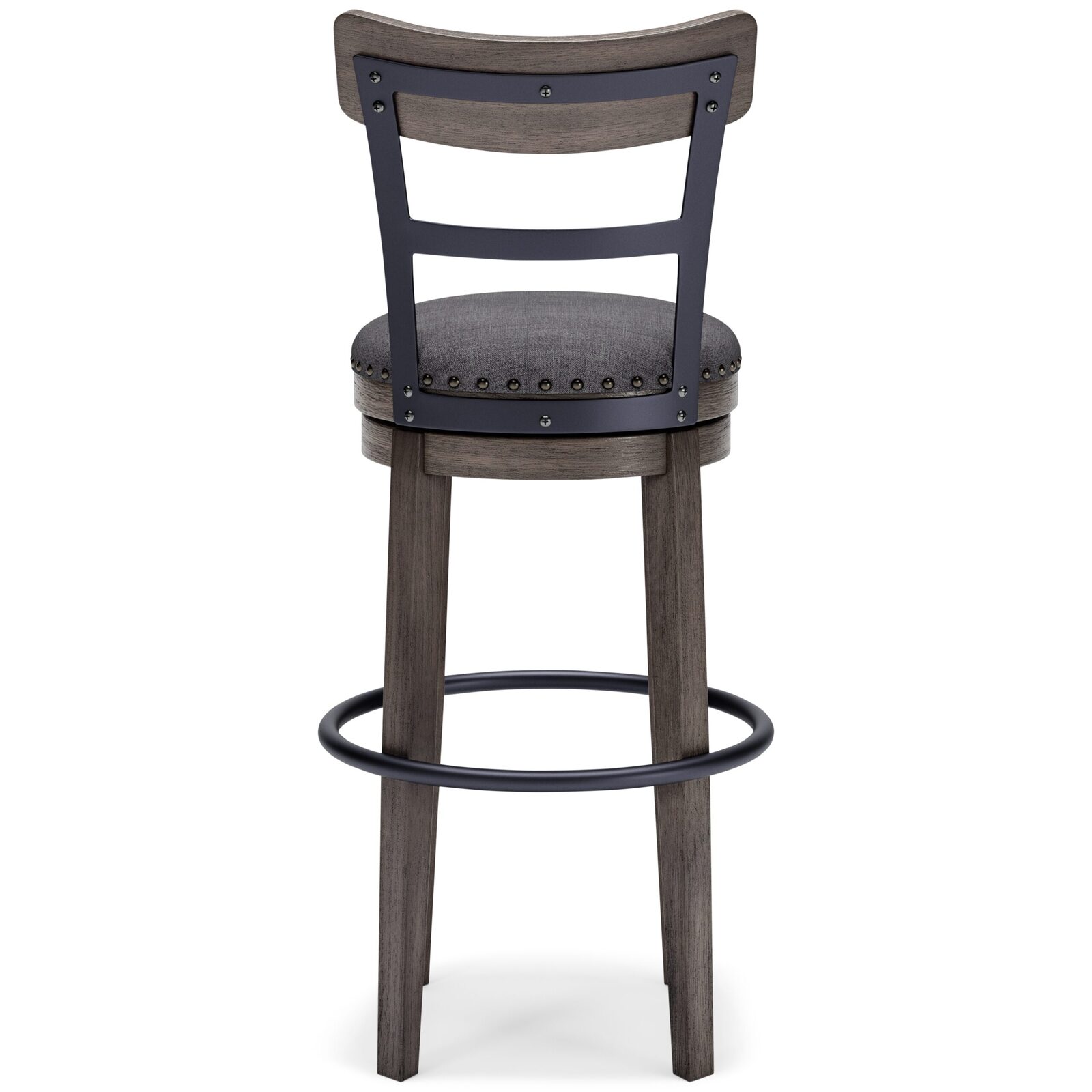 Caitbrook - Tall UPH Swivel Barstool - Gray - Image 8