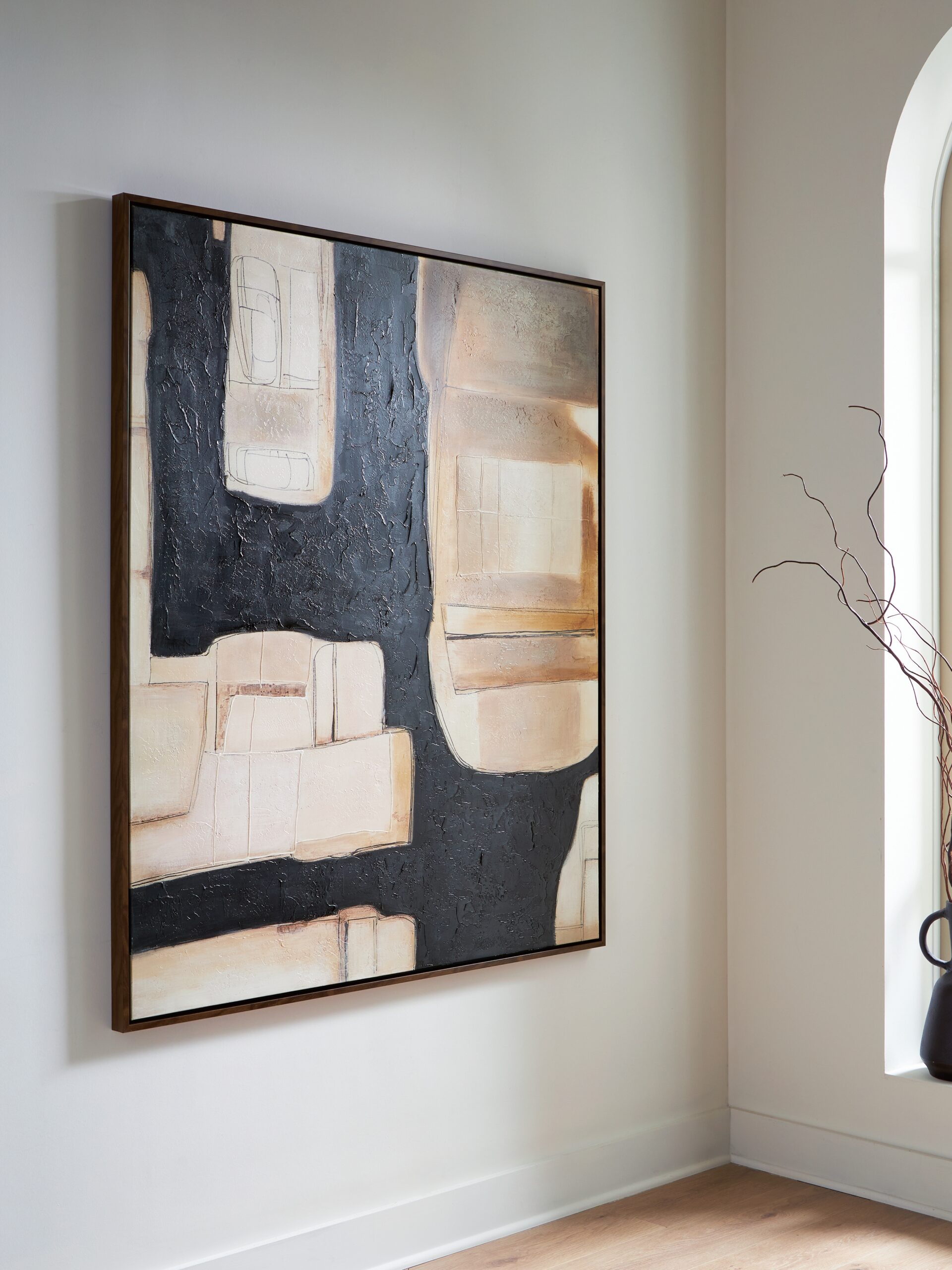 Feyville - Wall Art - Black / Brown / Cream - Image 2