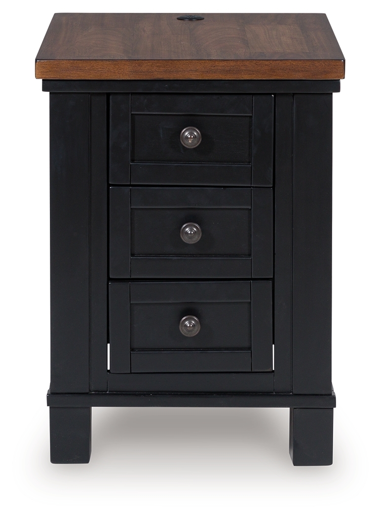 Wildenauer - Chair Side End Table - Brown / Black - Image 4
