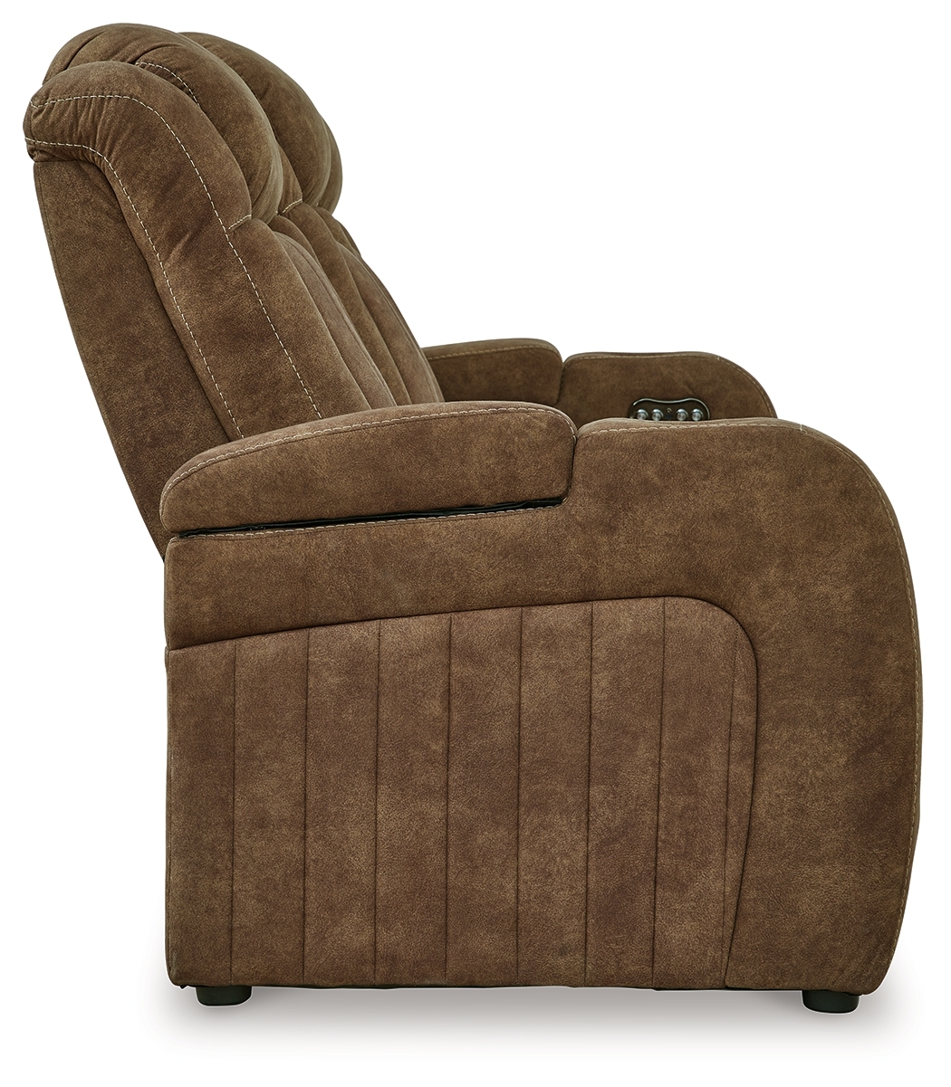 Wolfridge - Power Reclining Sofa With Adj Headrest - Brindle - Image 6