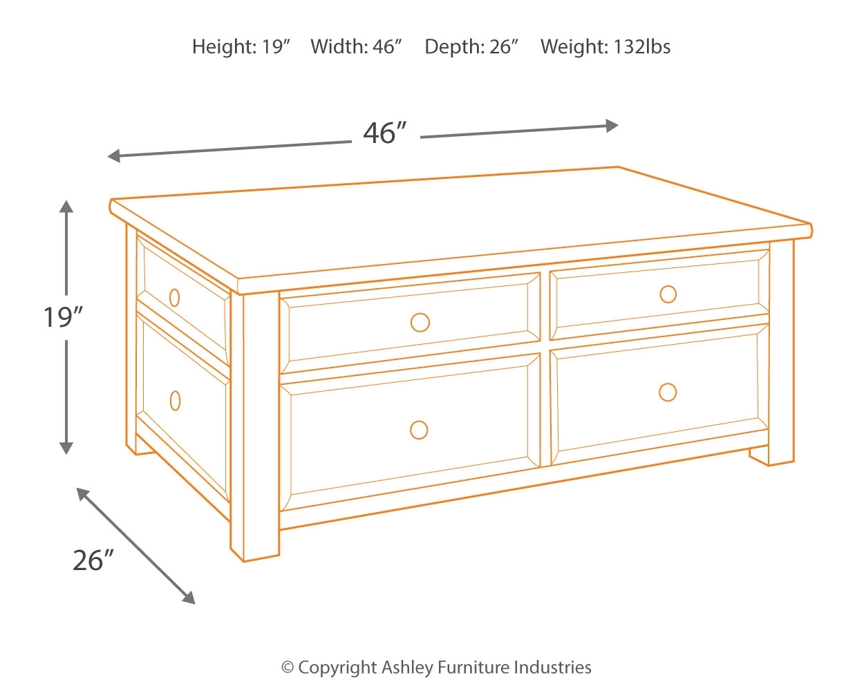 Tyler Creek - Lift Top Cocktail Table - Grayish Brown / Black - Image 4