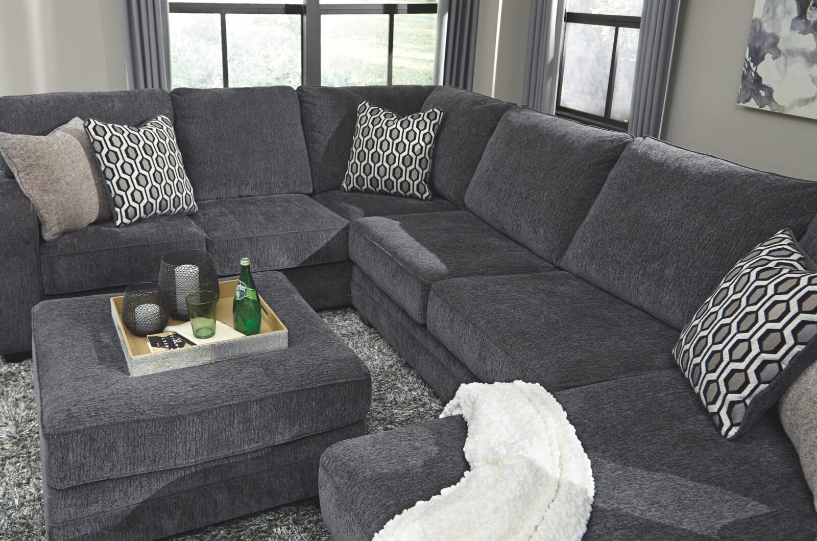 Tracling - Oversized Accent Ottoman - Slate - Image 5