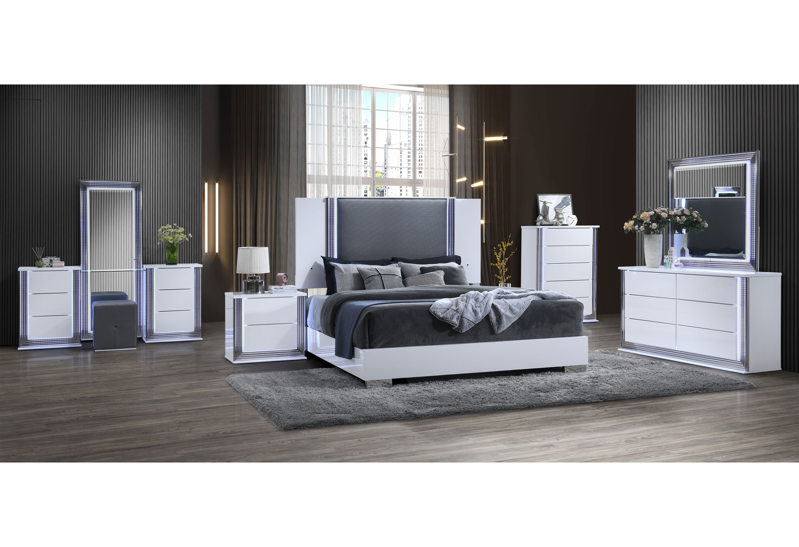 Ylime - King Bedroom Set - White - Image 2