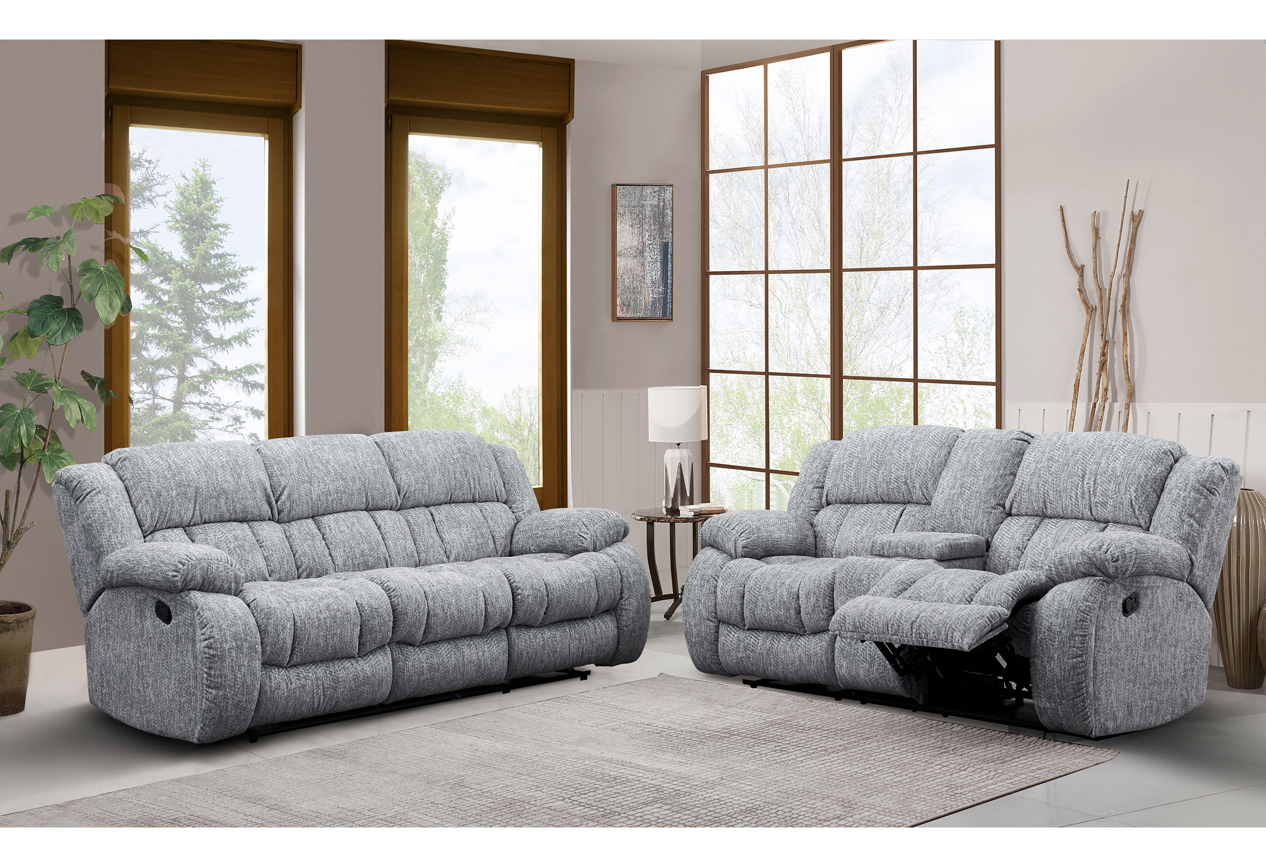 U250 - Reclining Sofa / Console Reclining Loveseat