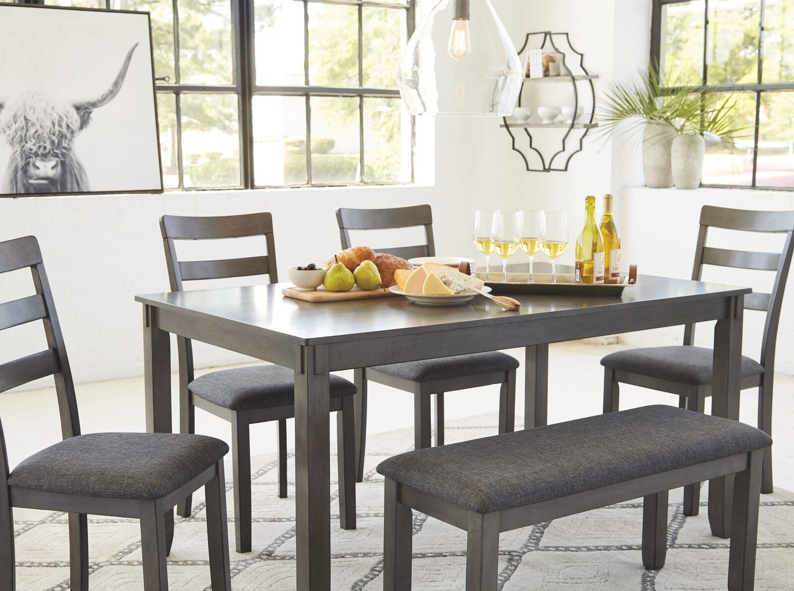 Bridson - RECT DRM Table Set (Set of 6) - Gray - Image 8