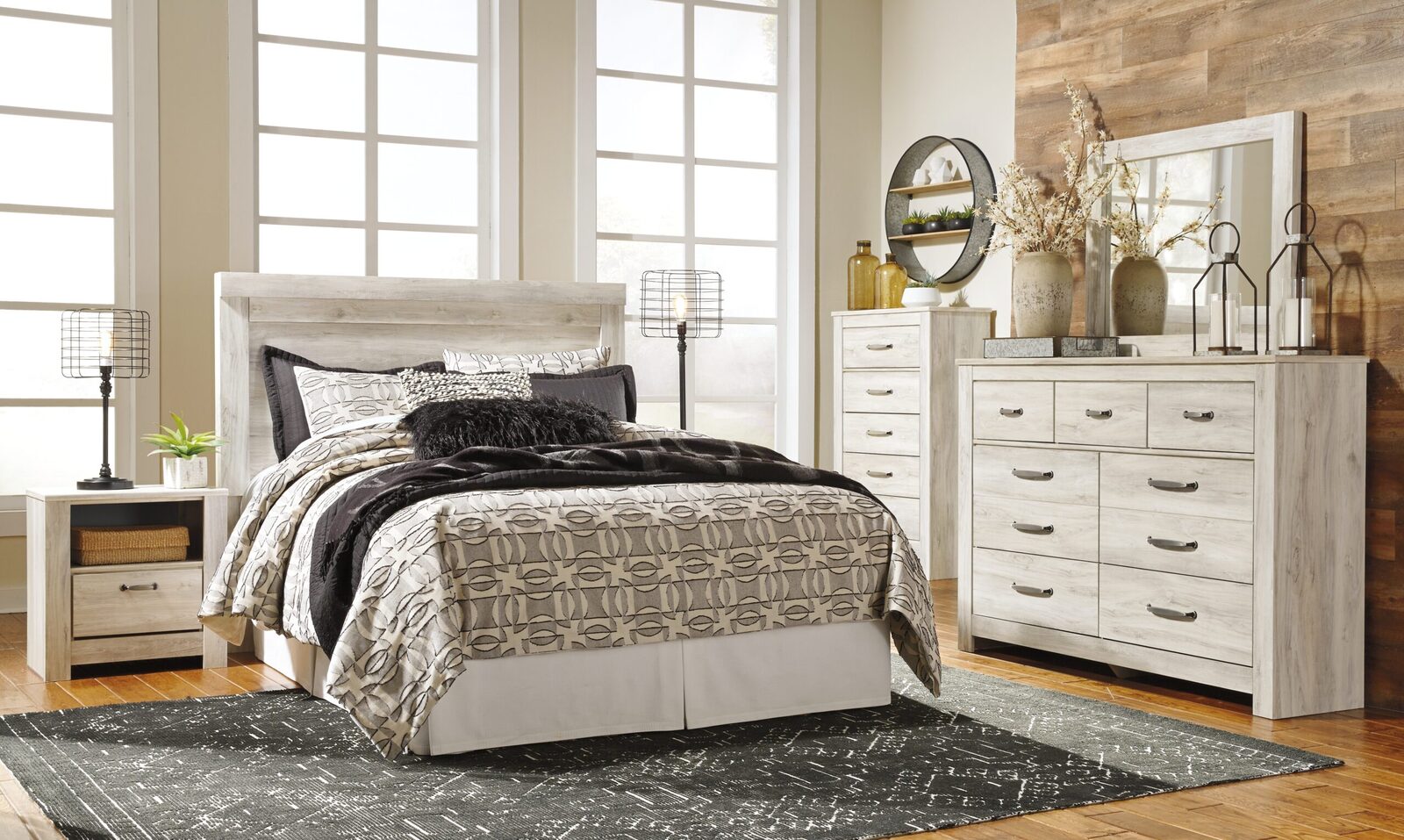 Bellaby - Panel Headboard With Bolt On Metal Frame - Image 3
