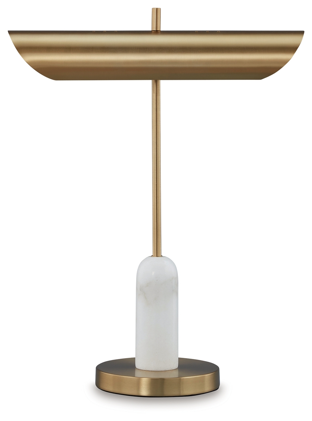Rowleigh - Marble Desk Lamp - Gold Finish / White