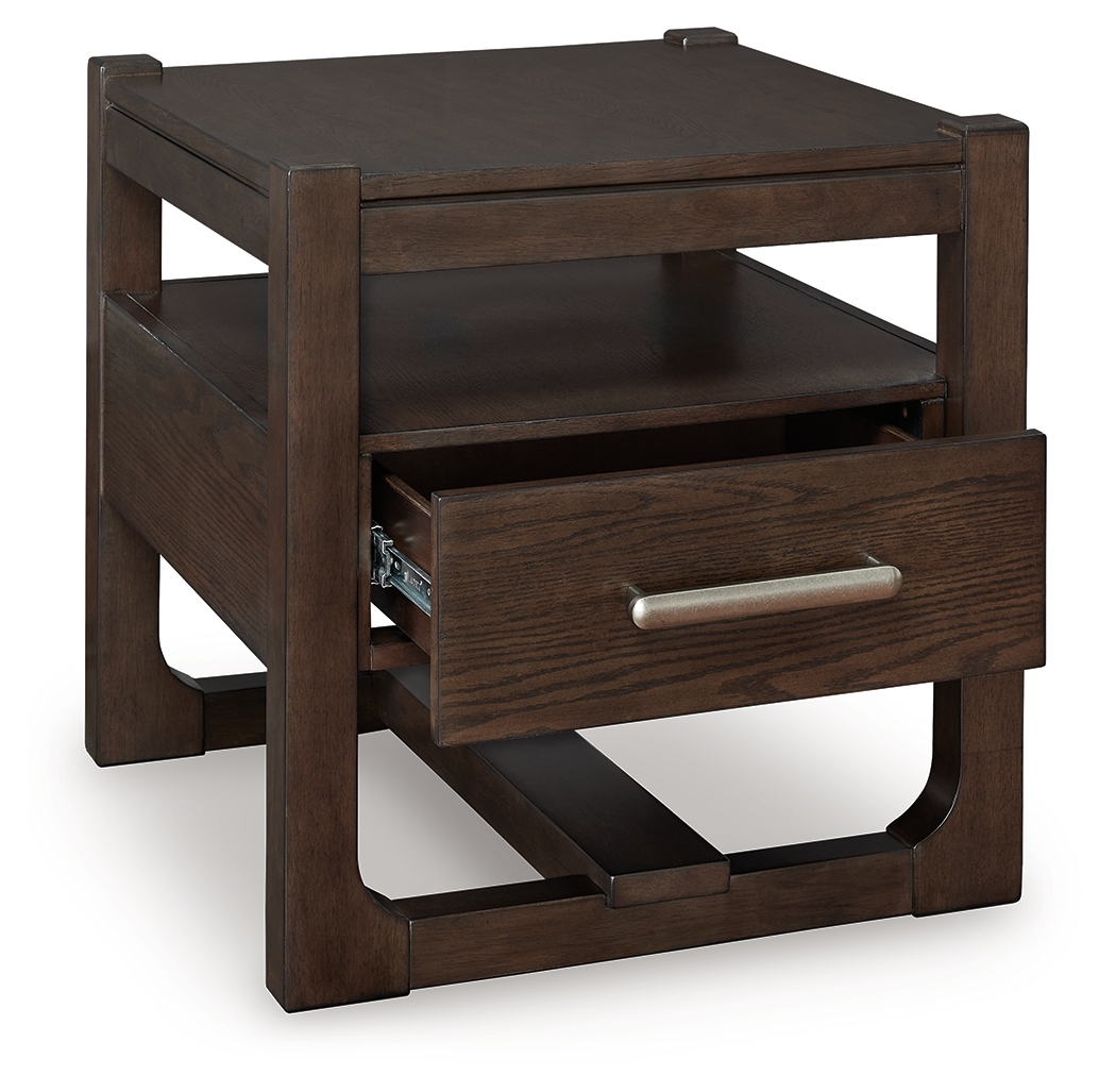 Breckington - Square End Table - Dark Brown - Image 4