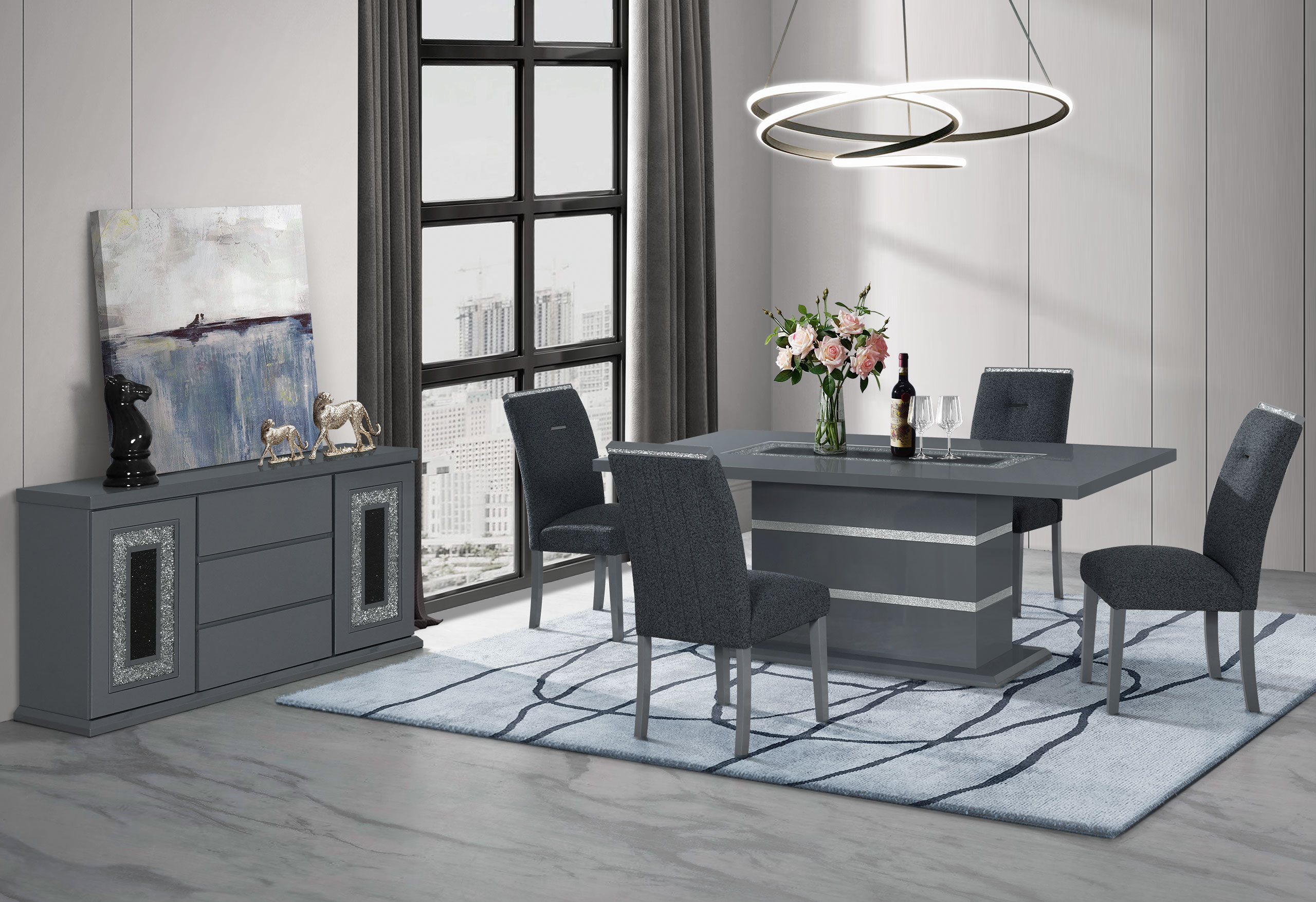 Monaco - Dining Table Top And Base - Image 2