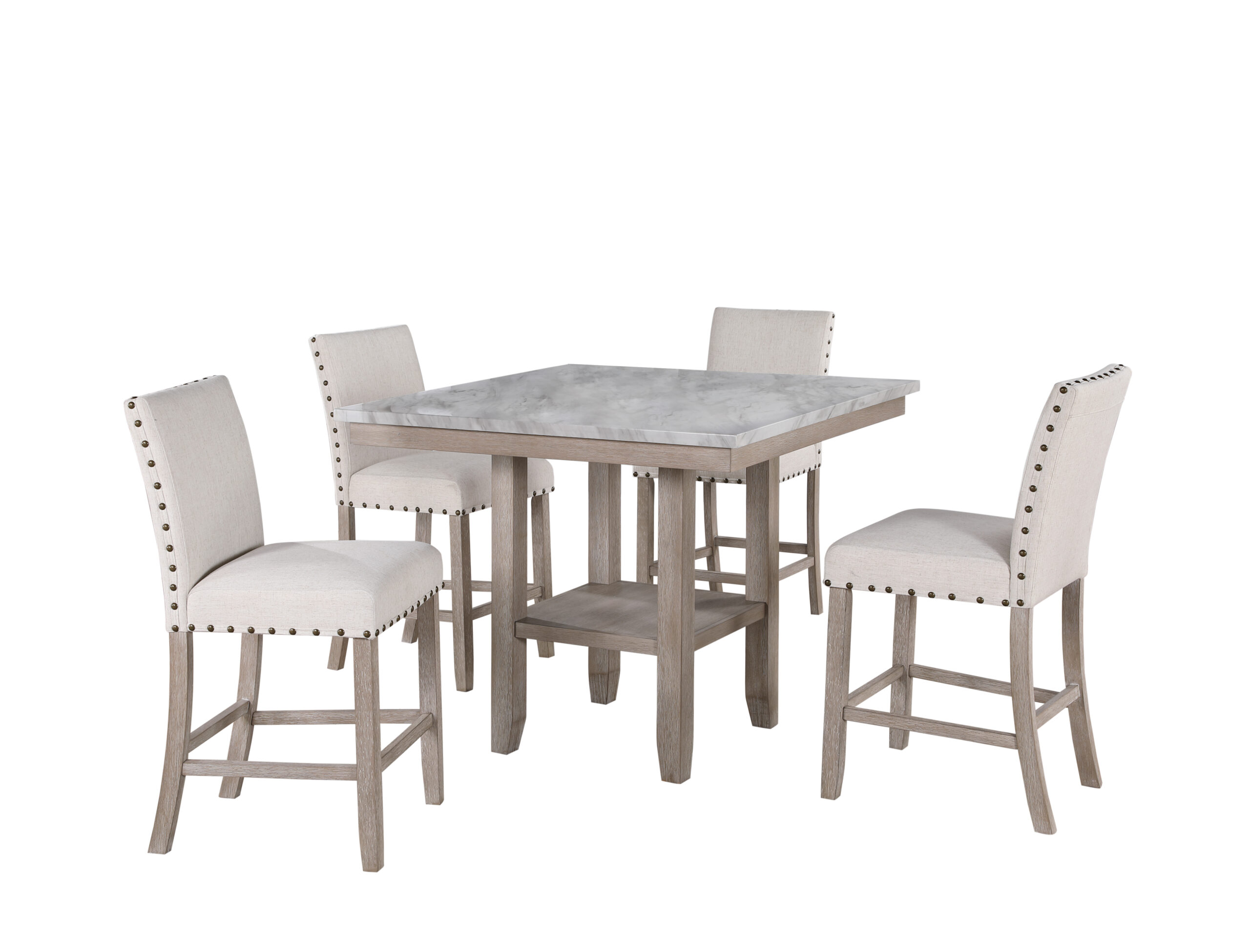 D4010 - Dining Room Set - Natural / White - Image 4