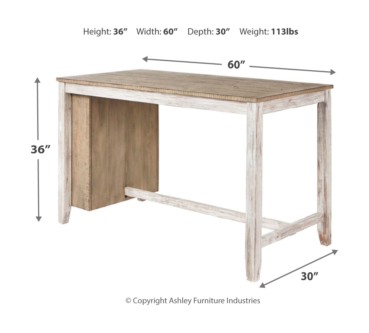 Skempton - Rectangular Counter Table With Storage Set - Image 7