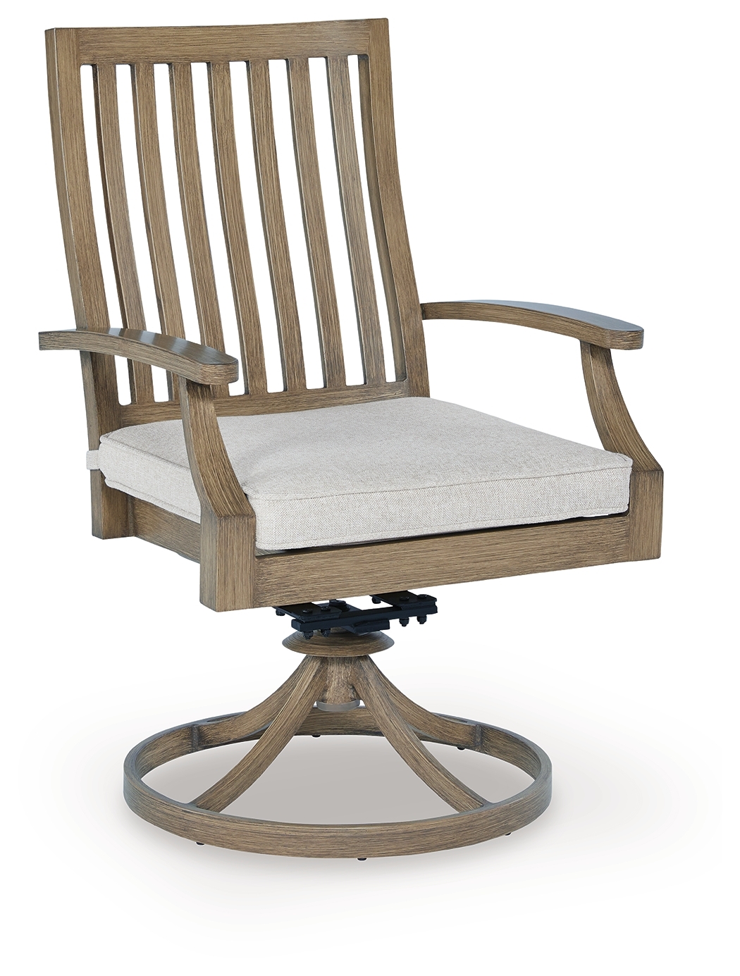 Rainier Ranch - Swivel Chair With Cushion (Set of 2) - Brown / Beige - Image 3