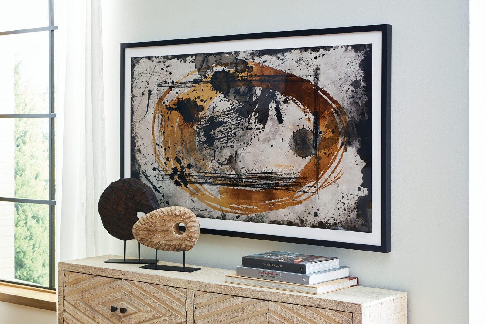 Clefting - Wall Art - Black / Caramel / Tan - Image 2