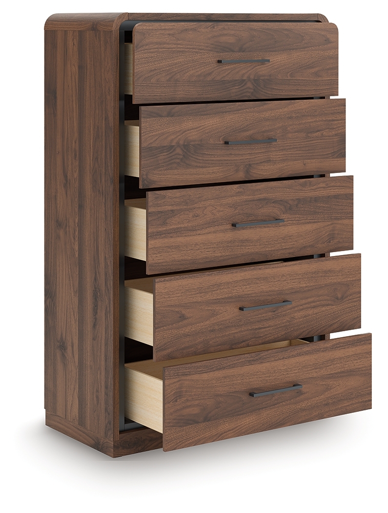 Fortlorn - Five Drawer Chest - Walnut Brown - Image 3