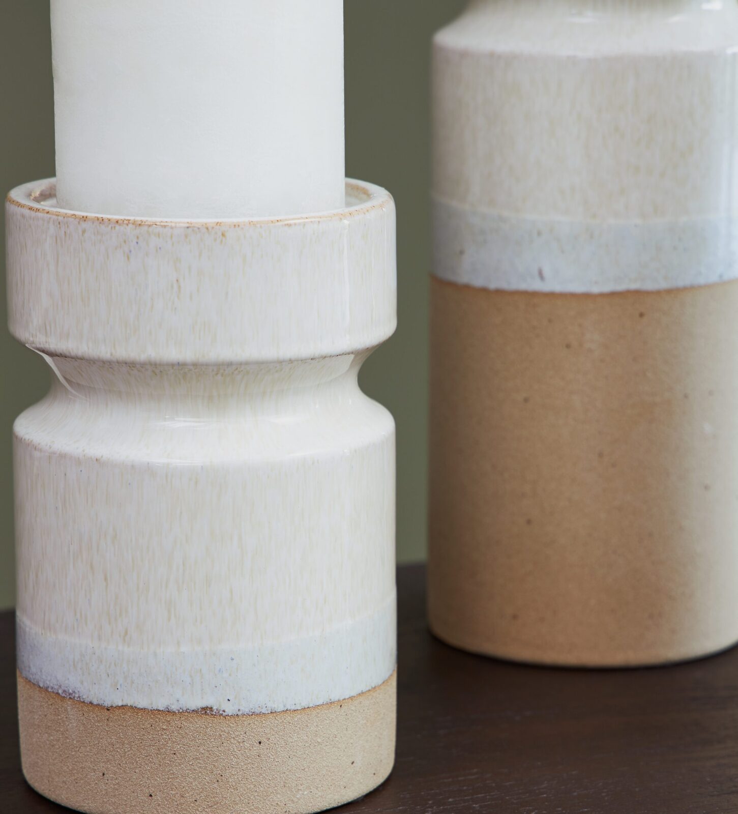 Hurston - Candle Holder Set (Set of 3) - Ivory / Brown - Image 5