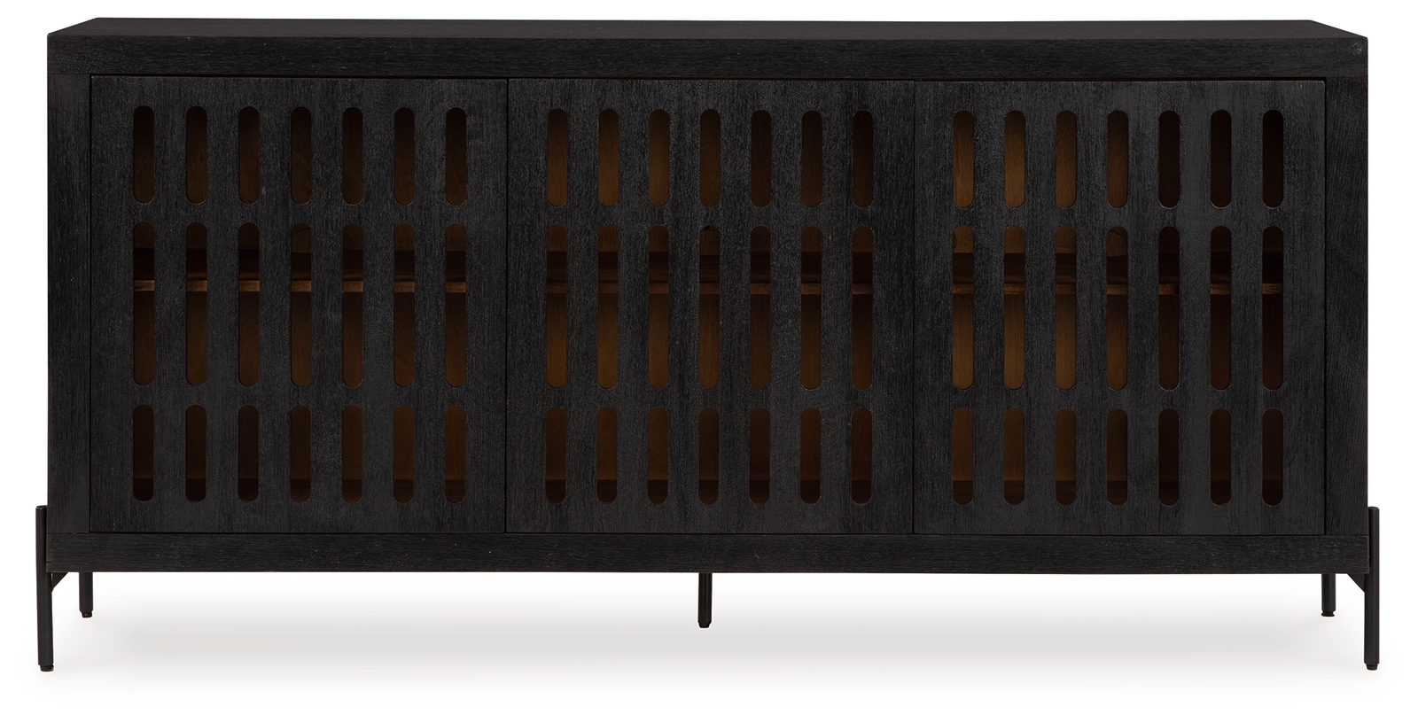 Vallisburg - Accent Cabinet - Black / Natural - Image 4