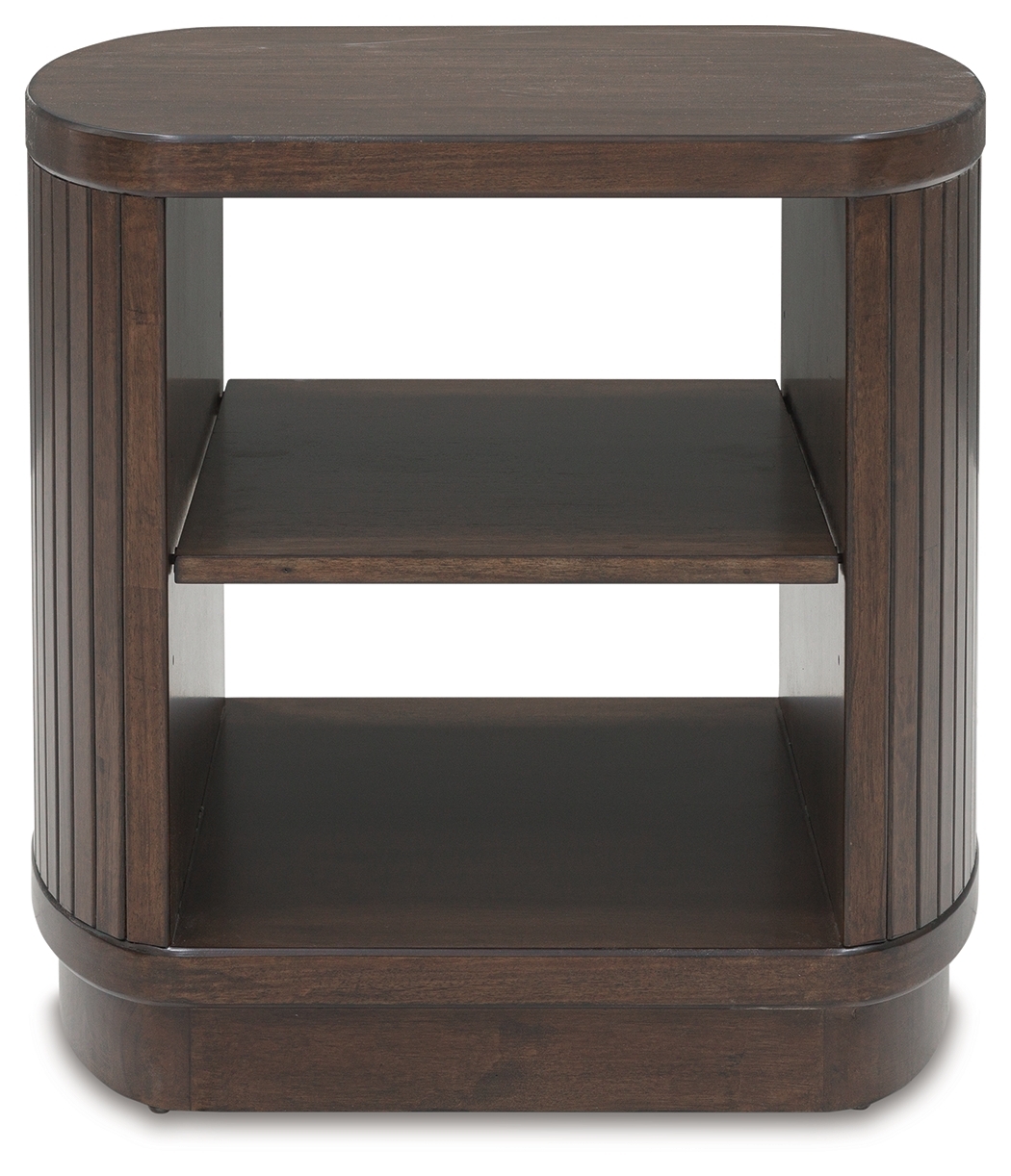 Korestone - Square End Table - Dark Brown - Image 3